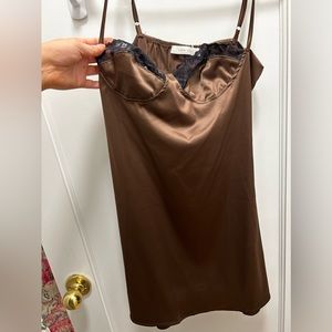 Brown lace mini dress from 12th tribe